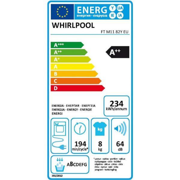 WHIRLPOOL ΣΤΕΓΝΩΤΗΡΙΟ ΡΟΥΧΩΝ FT M11 82Y - Image 2