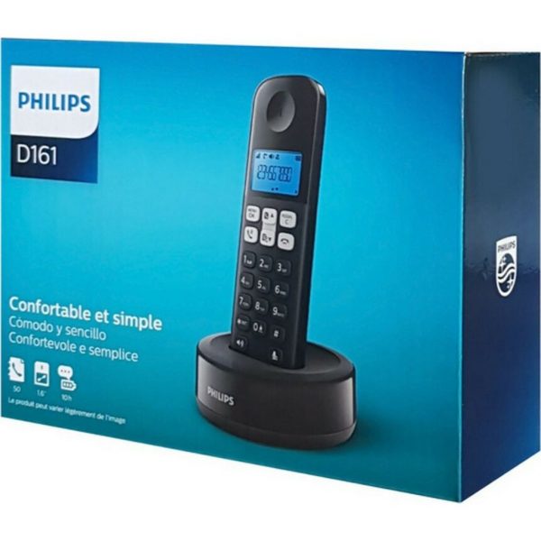 ΑΣΥΡΜΑΤΟ ΤΗΛΕΦΩΝΟ PHILIPS D1611B ΜΑΥΡΟ - Image 4