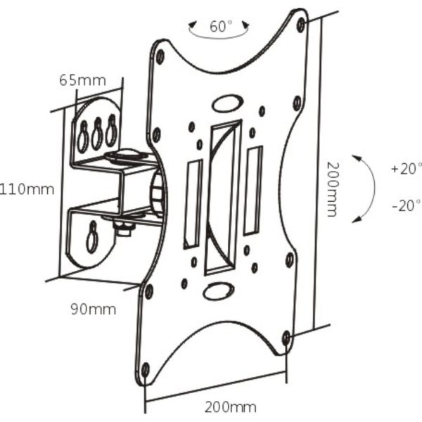 ΒΑΣΗ ΤΗΛΕΟΡΑΣΗΣ ΤΟΙΧΟΥ BRATECK LCD - 501A - Image 3