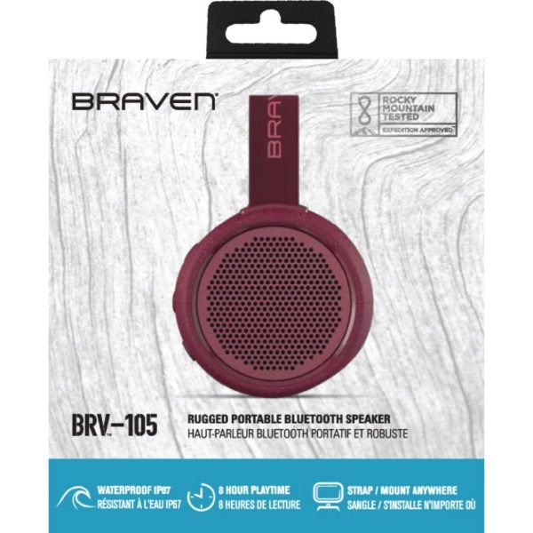 BRAVEN BRV – 105 ΦΟΡΗΤΟ ΑΔΙΑΒΡΟΧΟ ΗΧΕΙΟ BLUETOOTH ( ΚΟΚΚΙΝΟ ) - Image 3