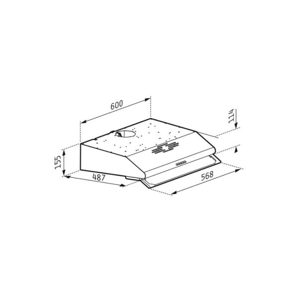 ΑΠΟΡΡΟΦΗΤΗΡΑΣ PYRAMIS ESSENTIAL (065029502) ΕΛΕΥΘΕΡΟΣ, 2 ΜΟΤΕΡ, 60 ΕΚ., ΙΝΟΧ - Image 2