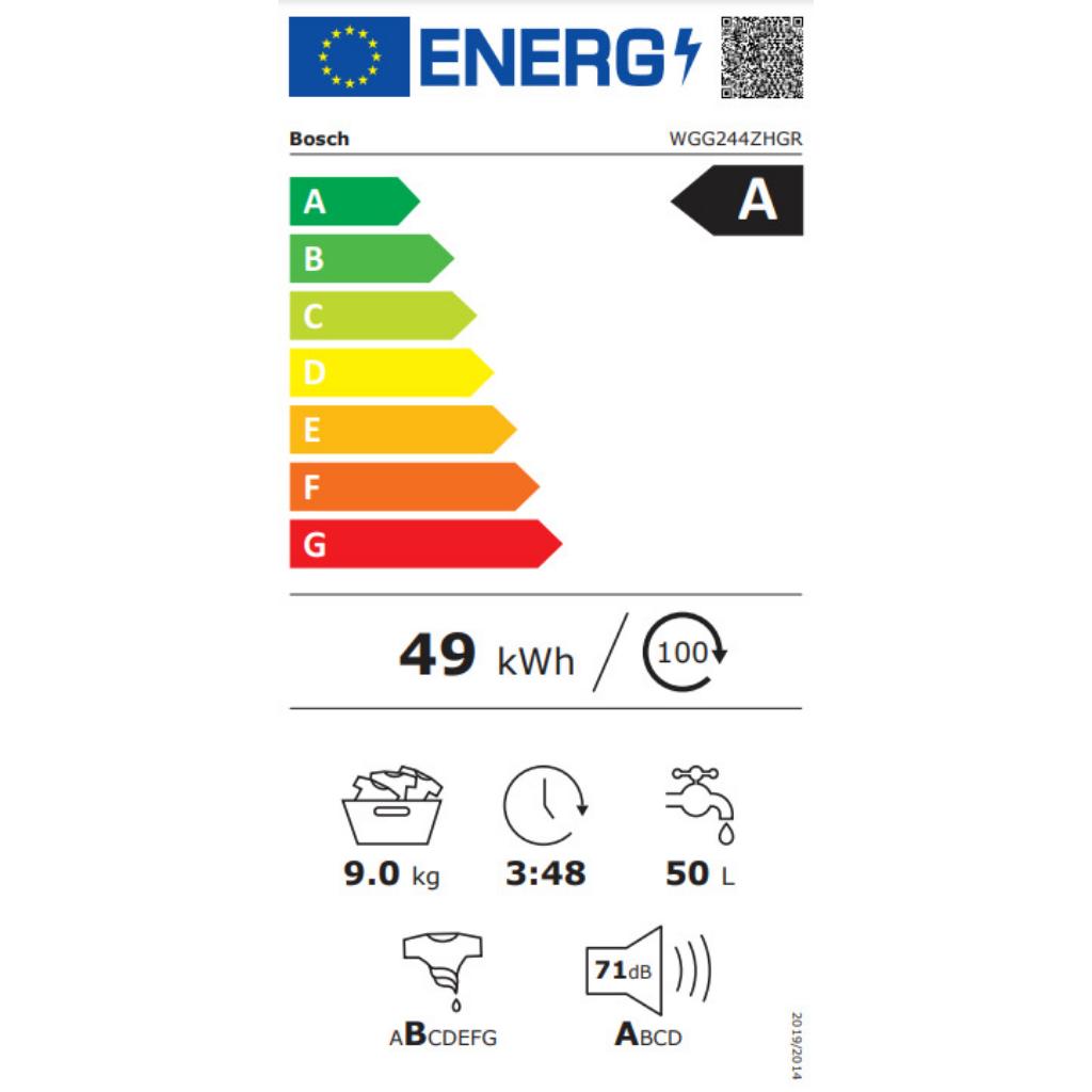 ΠΛΥΝΤΗΡΙΟ ΡΟΥΧΩΝ BOSCH WGG244ZHGR 9KG ΜΕ ΤΕΧΝΟΛΟΓΙΑ ΑΤΜΟΥ 1400 ΣΤΡΟΦΩΝ - Image 11