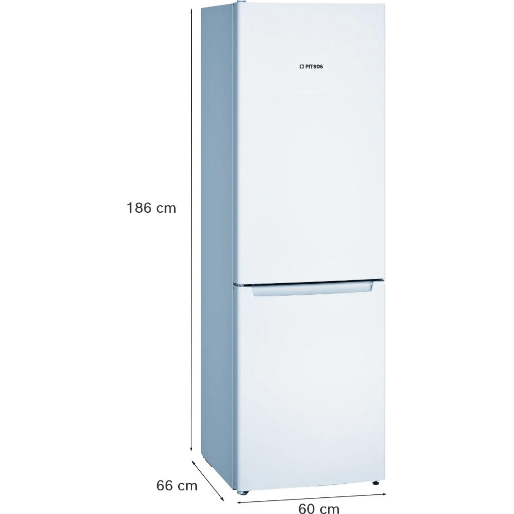 ΨΥΓΕΙΟΚΑΤΑΨΥΚΤΗΣ PITSOS PKNB36NWE0 TOTAL NO FROST ΛΕΥΚΟΣ 186X60X66 - Image 7
