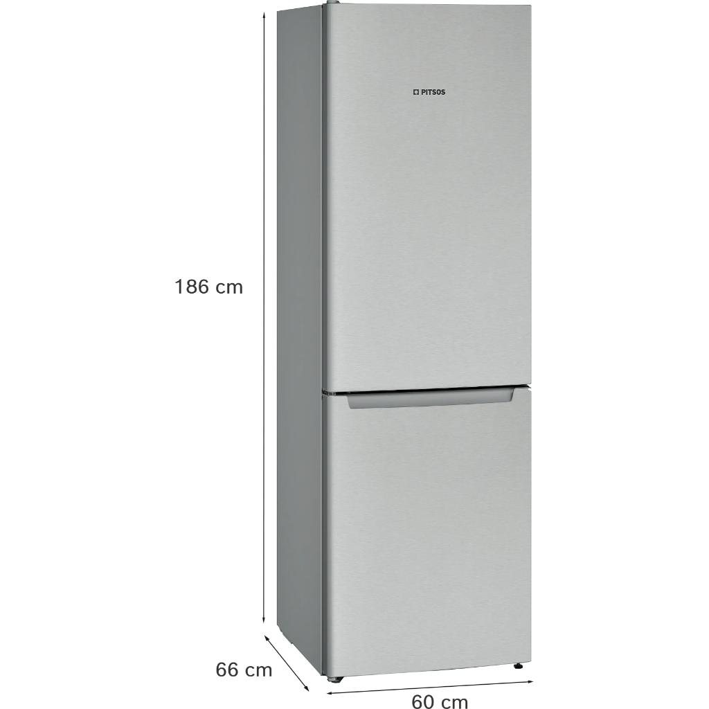 ΨΥΓΕΙΟΚΑΤΑΨΥΚΤΗΣ PITSOS PKNB36NLE0 TOTAL NO FROST INOX 186X60X66 - Image 7