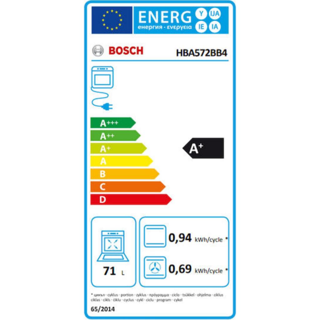 ΕΝΤΟΙΧΙΖΟΜΕΝΟΣ ΦΟΥΡΝΟΣ BOSCH HBA572BB4 ΑΝΩ ΠΑΓΚΟΥ ΜΑΥΡΟΣ - Image 8