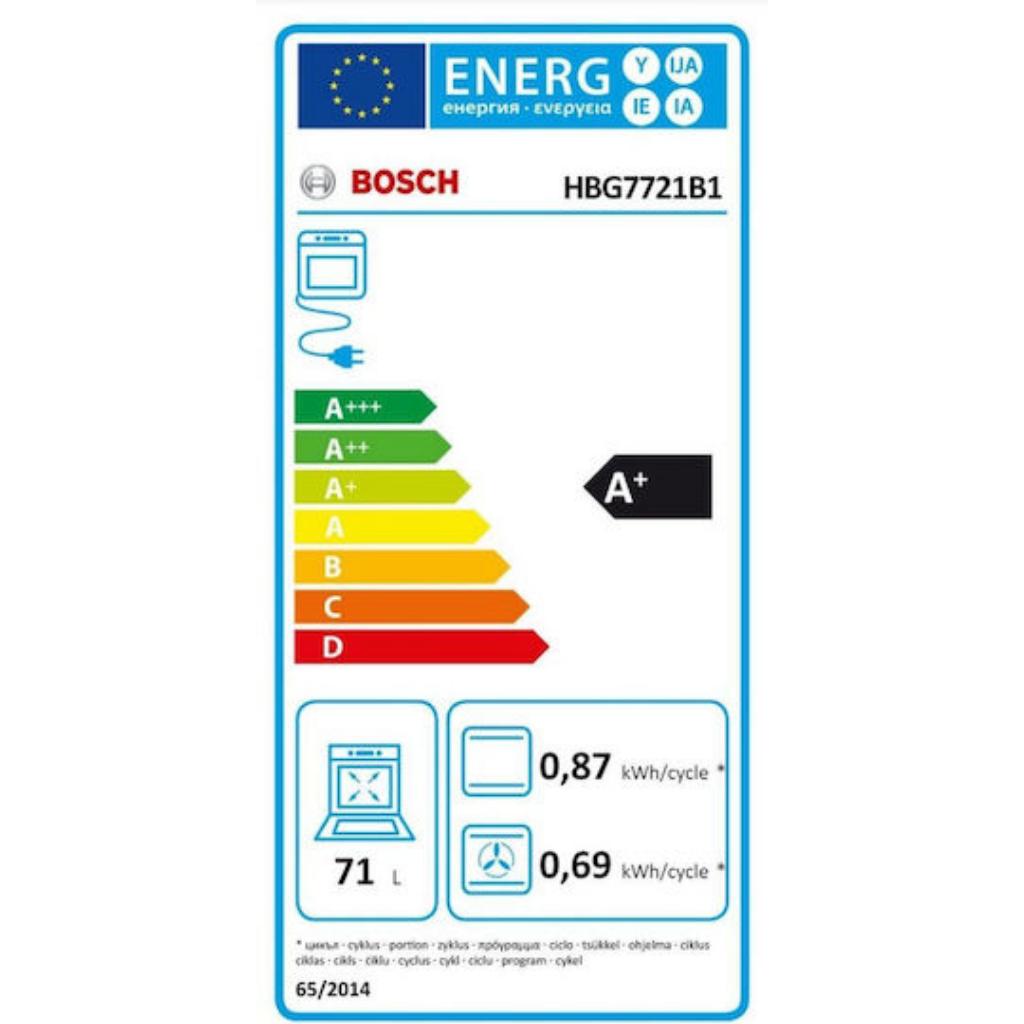 ΕΝΤΟΙΧΙΖΟΜΕΝΟΣ ΦΟΥΡΝΟΣ BOSCH HBG7721B1 ΑΝΩ ΠΑΓΚΟΥ ΜΑΥΡΟΣ - Image 11